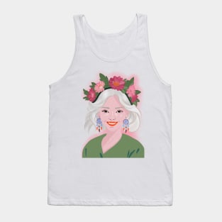 Girl with flower crown Tank Top